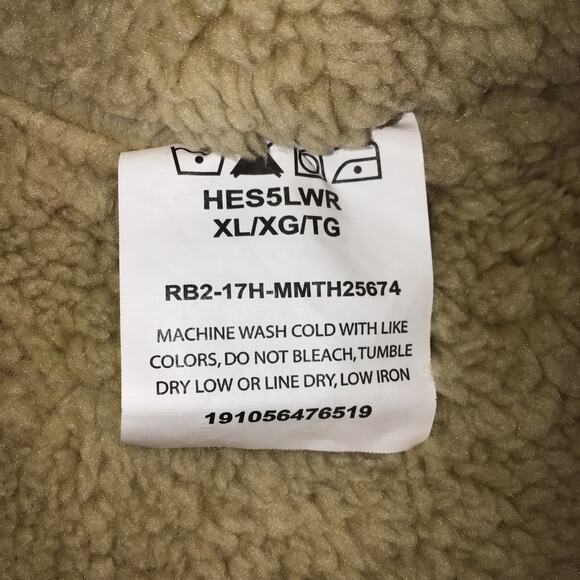 Wrangler Sherpa Lined Flannel Shirt Jacket Men’s XL Red Plaid Fleece Shacket - Picture 5 of 8